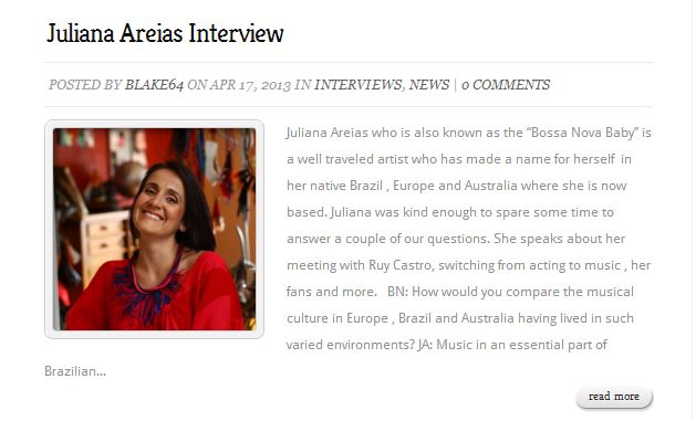 B.Bossa page interview window Juliana Areias