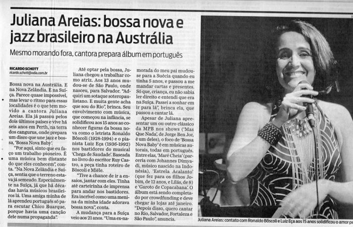 O DIA 8 march 2014 RIO Juliana Areias Bossa Nova Baby pb