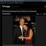 PIJF 2015 Launch Juliana Areias and Geoffrey Drake-Brockman WAToday Perth International Jazz Festival