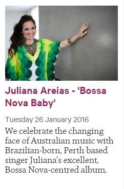 ABC Daily Planet Lucky Oceans 11 am Australian Day 26 Jan 2016 Juliana Areias Bossa Nova Baby