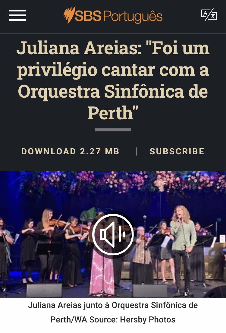SBS Portuguese Juliana Areias Perth Symphony Orchestra page1 article podcast